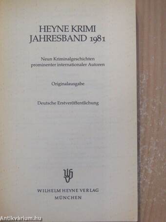 Heyne Krimi Jahresband 1981