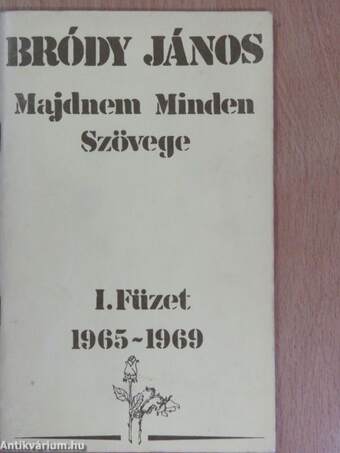 Bródy János Majdnem Minden Szövege I-VII.