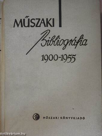 Műszaki bibliográfia 1900-1955