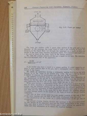 Examples and problems to the course of unit operations of chemical engineering