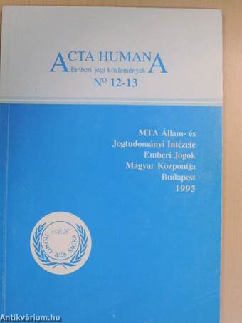 Acta Humana 12-13