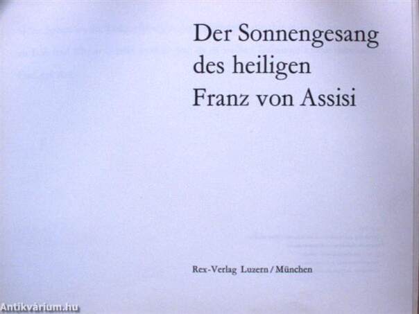 Der Sonnengesang des heiligen Franz von Assisi