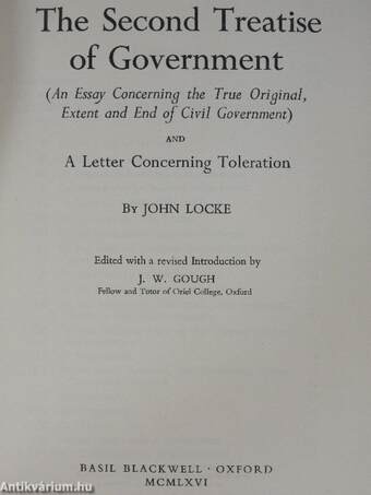 The Second Treatise of Government