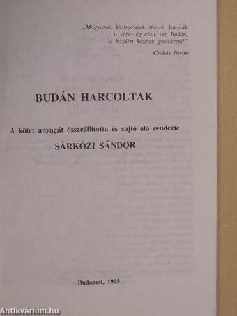 Budán harcoltak