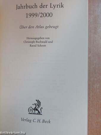 Jahrbuch der Lyrik 1999/2000