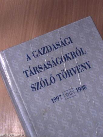 A gazdasági társaságokról szóló törvény 1997-1988