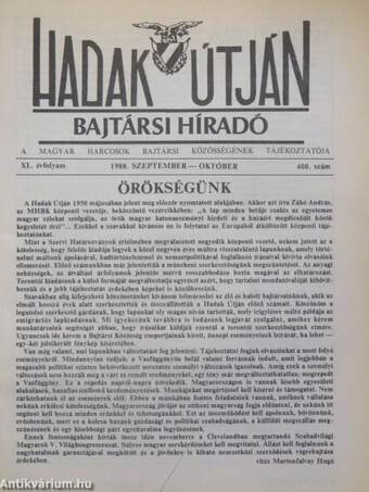 Hadak Útján 1988. szeptember-október