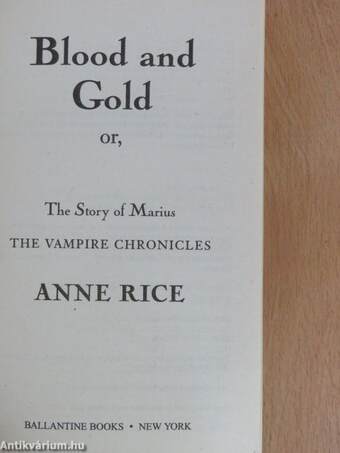 Blood and Gold or, The Story of Marius