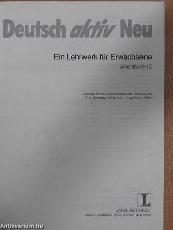 Deutsch aktiv Neu 1C - Arbeitsbuch