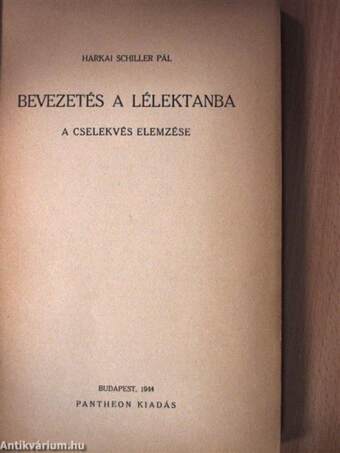 Bevezetés a lélektanba (dedikált példány)