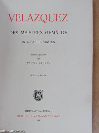 Velazquez, des Meisters Gemälde