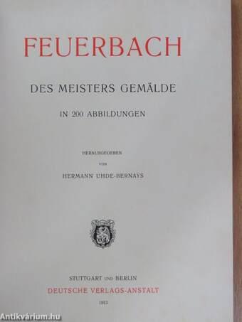 Feuerbach, des Meisters Gemälde