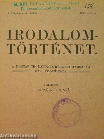 Irodalomtörténet 1912. június