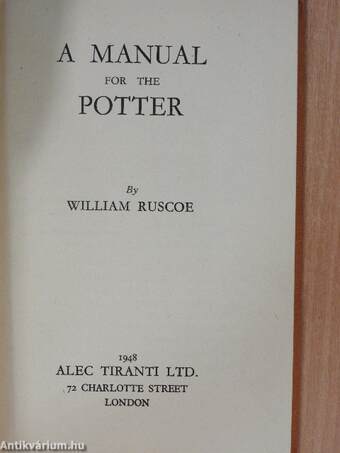 A Manual for the Potter