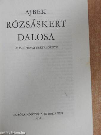 Rózsáskert dalosa