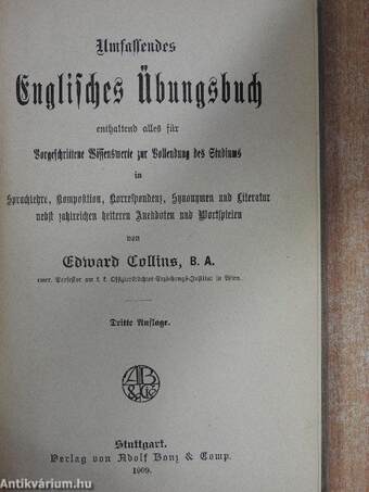 Umfassendes Englisches Übungsbuch (gótbetűs)