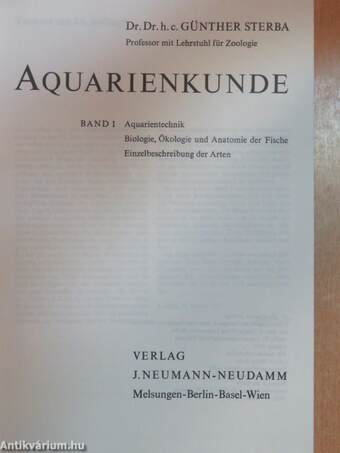 Aquarienkunde I.