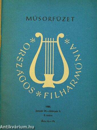 Országos Filharmónia Műsorfüzet 1985/2.