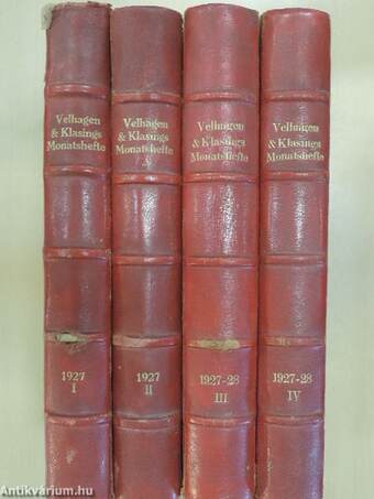 Velhagen & Klasings Monatshefte 1927. September-1928. August I-IV. (gótbetűs)