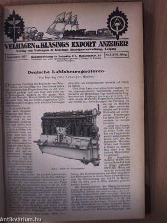 Velhagen & Klasings Monatshefte 1927. September-1928. August I-IV. (gótbetűs)