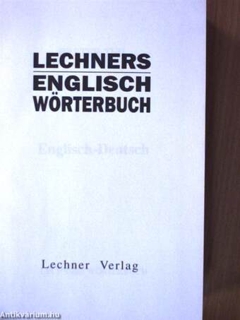 Lechners Englisch Wörterbuch