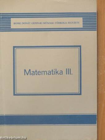 Matematika III.