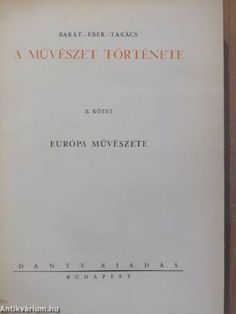 A művészet története II.