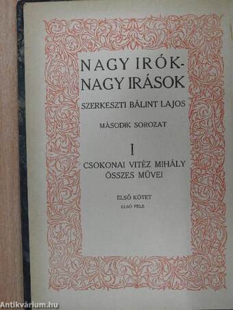 Csokonai Vitéz Mihály összes művei három kötetben I/1., II/1-2.-III. (nem teljes)