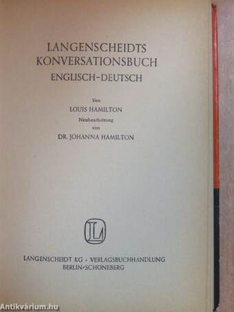 Langenscheidts Konversationsbuch Englisch-Deutsch