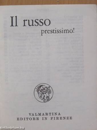 Il russo prestissimo!