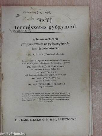 Az új természetes gyógymód II. (töredék) (rossz állapotú)