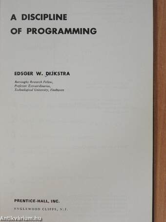 A Discipline of Programming