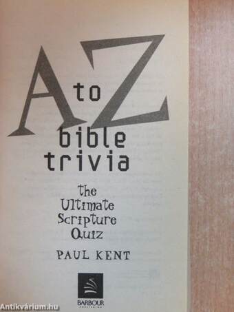 A to Z bible trivia