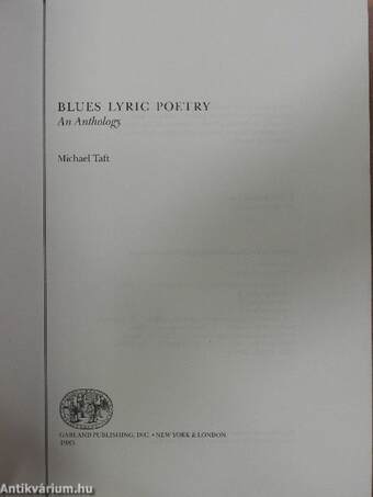 Blues Lyric Poetry