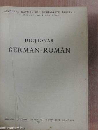 Dictionar German-Roman