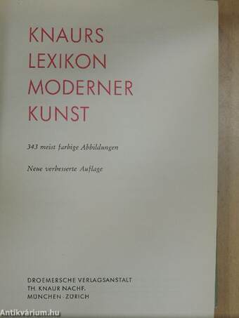 Knaurs Lexikon Moderner Kunst