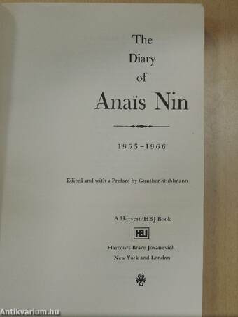 The Diary of Anais Nin 6.