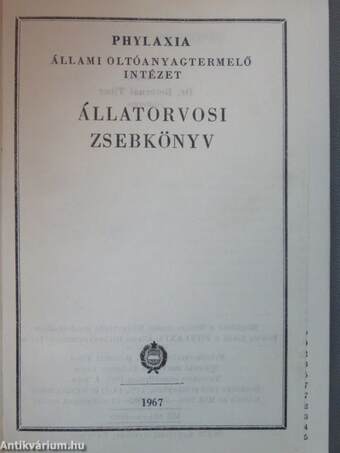 Állatorvosi zsebkönyv