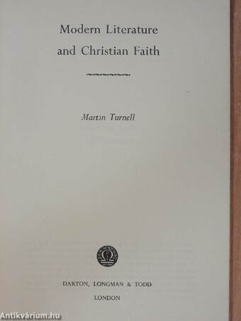 Modern Literature and Christian Faith