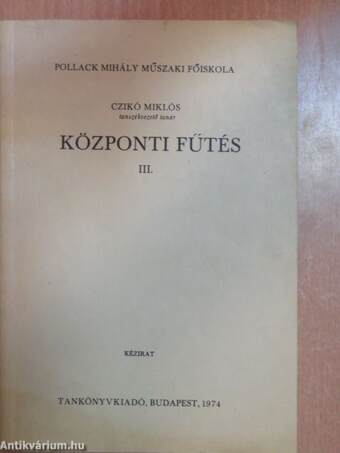 Központi fűtés III.