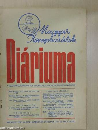 Magyar Könyvbarátok Diáriuma 1937. január-március