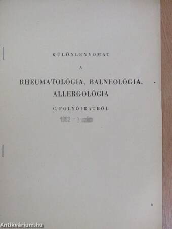 Adatok a periarthritis humeroscapularis klinikumához és therápiájához