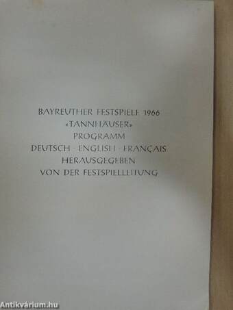 Bayreuther Festspiele 1966