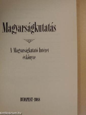 Magyarságkutatás 1988