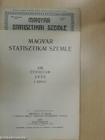 Magyar Statisztikai Szemle 1935. július