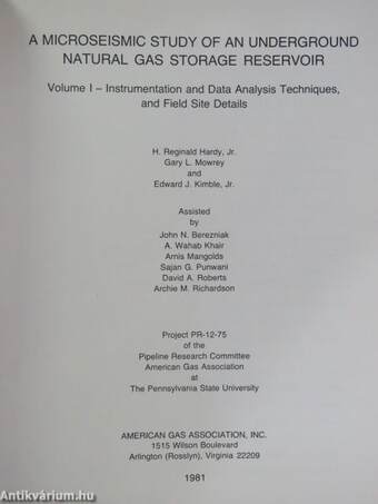 A Microseismic Study of an Underground Natural Gas Storage Reservoir I-II.