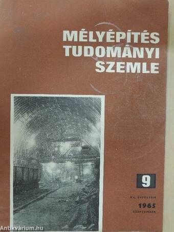 Mélyépítéstudományi Szemle 1965. szeptember