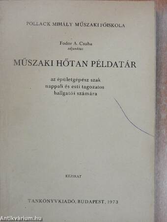 Műszaki hőtan példatár