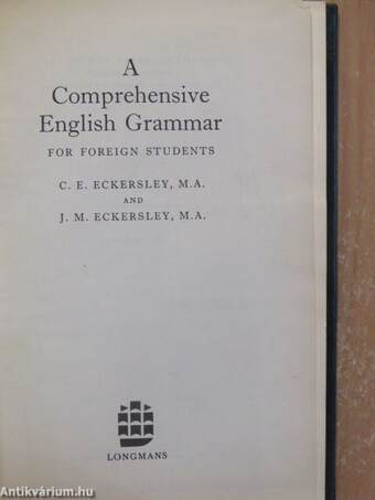 A Comprehensive English Grammar for foreign students