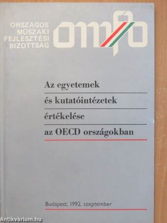 Az egyetemek és kutatóintézetek értékelése az OECD országokban